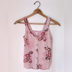 Women’s Maurice’s fuchsia rose pinks flowy summer crop tank